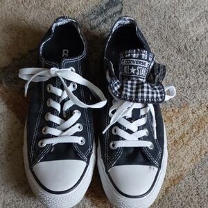 Converse Checkered Black and White Low Tops